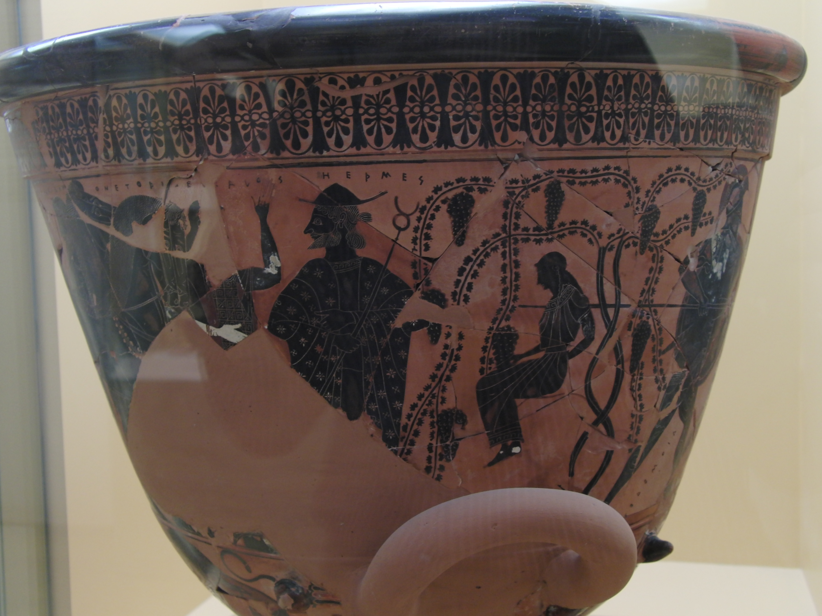 Hermes auf Vase (Museum Athen)